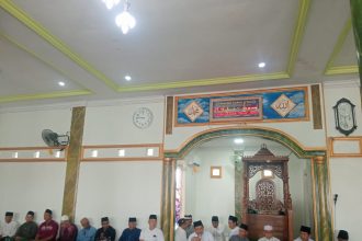 Kegiatan maulid Nabi di masjid Nurul A'Ini (Foto/Eripal)