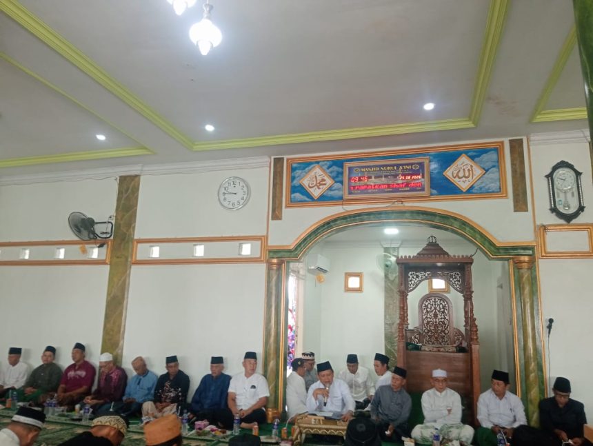 Kegiatan maulid Nabi di masjid Nurul A'Ini (Foto/Eripal)
